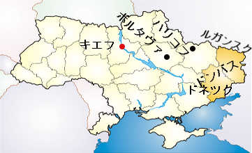 キエフ周辺の地図