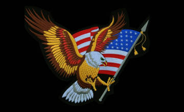 米国旗とハクトウ鷲