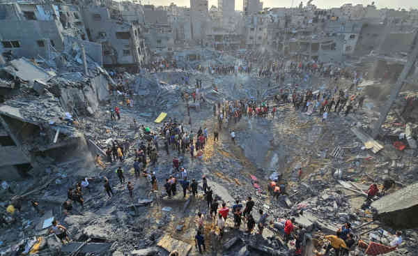 イスラエルによって壊滅されたガザ地区